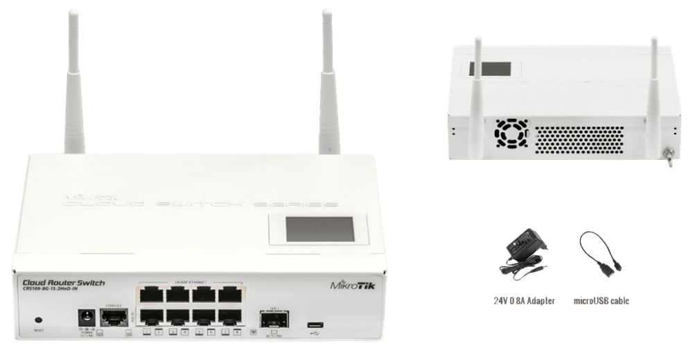 روتر بی سیم میکروتیک مدل CRS109-8G-1S-2HnD-IN 1 CRS109 8G 1S 2HnD IN 01