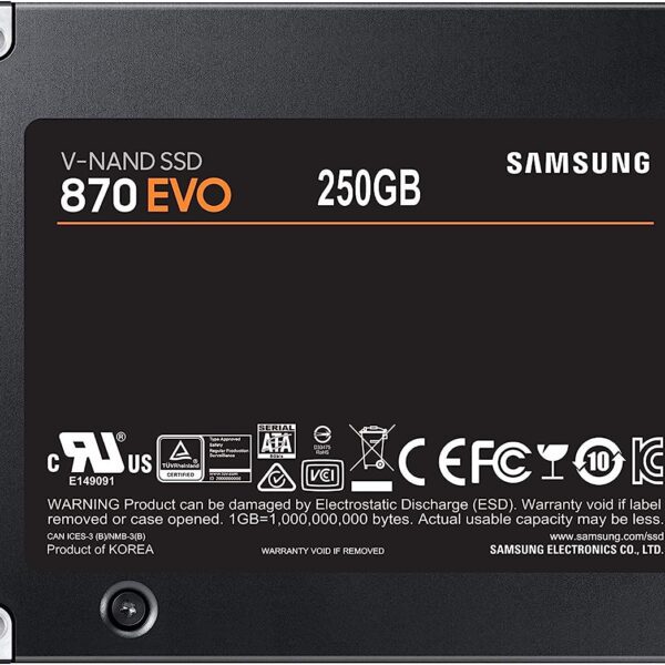 اس اس دی اینترنال سامسونگ مدل EVO 870 ظرفیت 250 گیگابایت