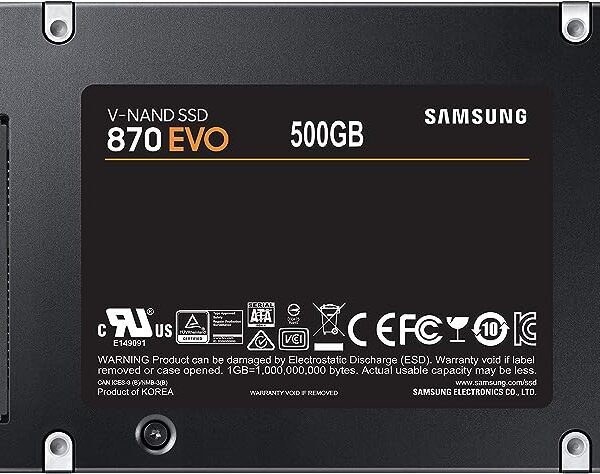 اس اس دی اینترنال سامسونگ مدل EVO 870 ظرفیت 500 گیگابایت
