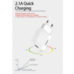 شارژر دیواری earldom همراه با کابل تایپ سی مدل ES-201 - Image 5