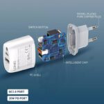 شارژر دیواری الدینیو مدل A2424C به‌ همراه کابل تبدیل MicroUSB - Image 8