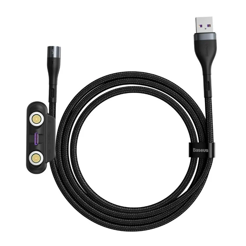 05a3b7 کابل شارژ مگنتی سه سر بیسوس به طول یک متر CA1T3-BG1 - تصویر 1
