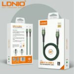کابل شارژ موبایل و تبلت الدینو تایپ سی به تایپ سی مدل LC101