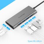 هاب 6 پورت USB-C لنشن مدل C35
