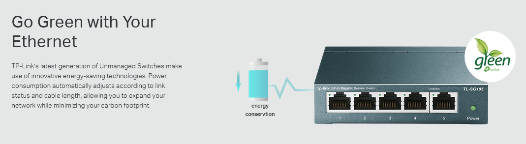 سوئیچ 5 پورت گیگابیتی و دسکتاپ تی پی لینک مدل TL-SG105