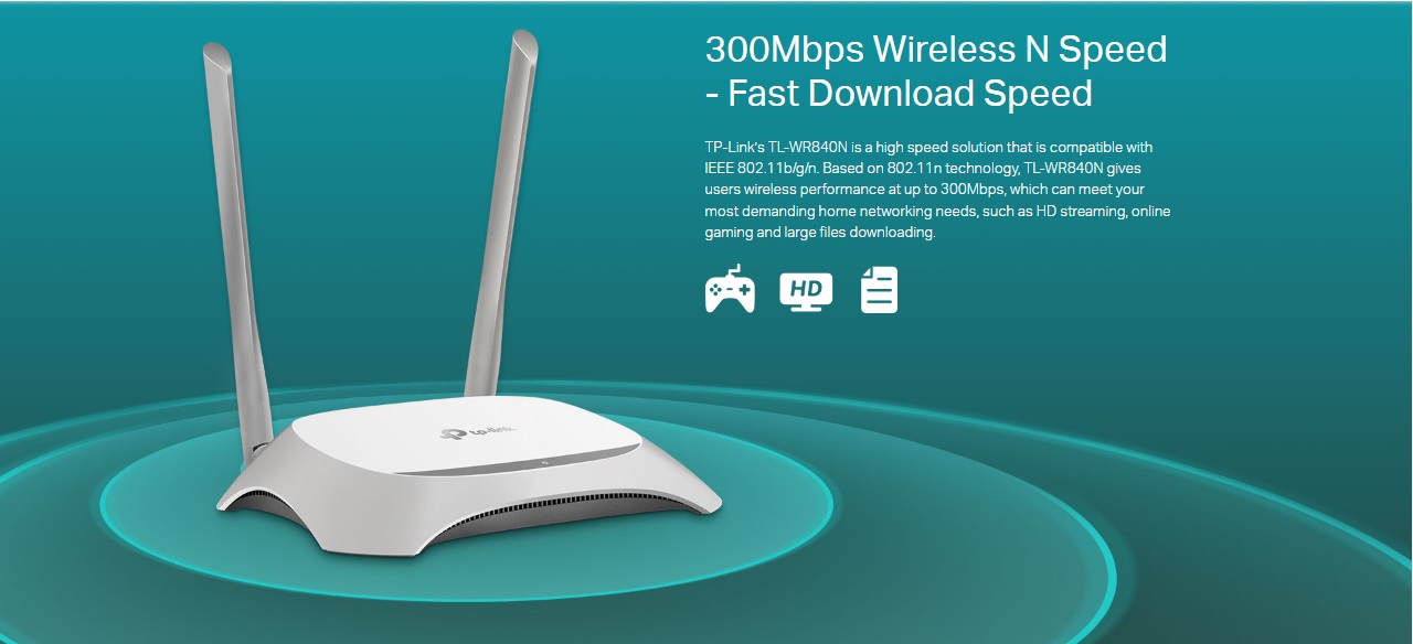 روتر بی‌سیم 300Mbps تی پی لینک مدل TL-WR840N